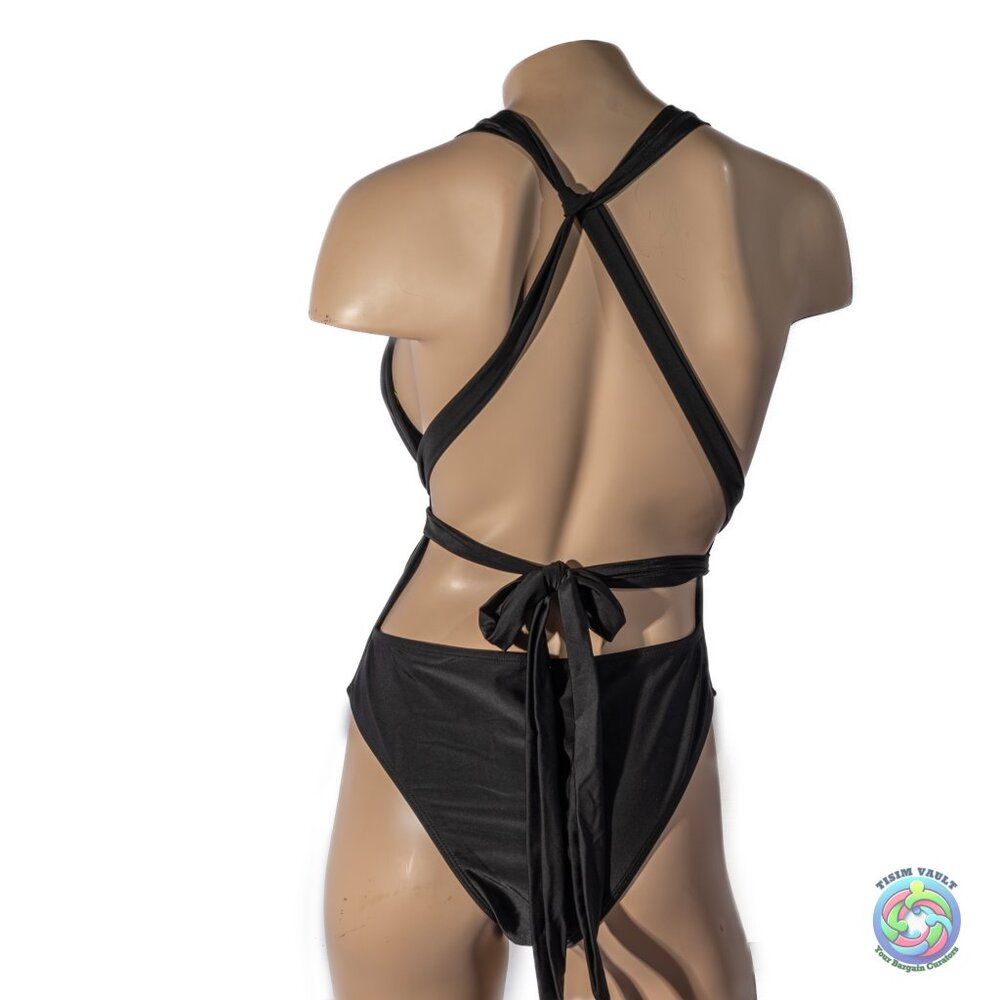 Sports one-piece black bikini - Picture 3 of 7